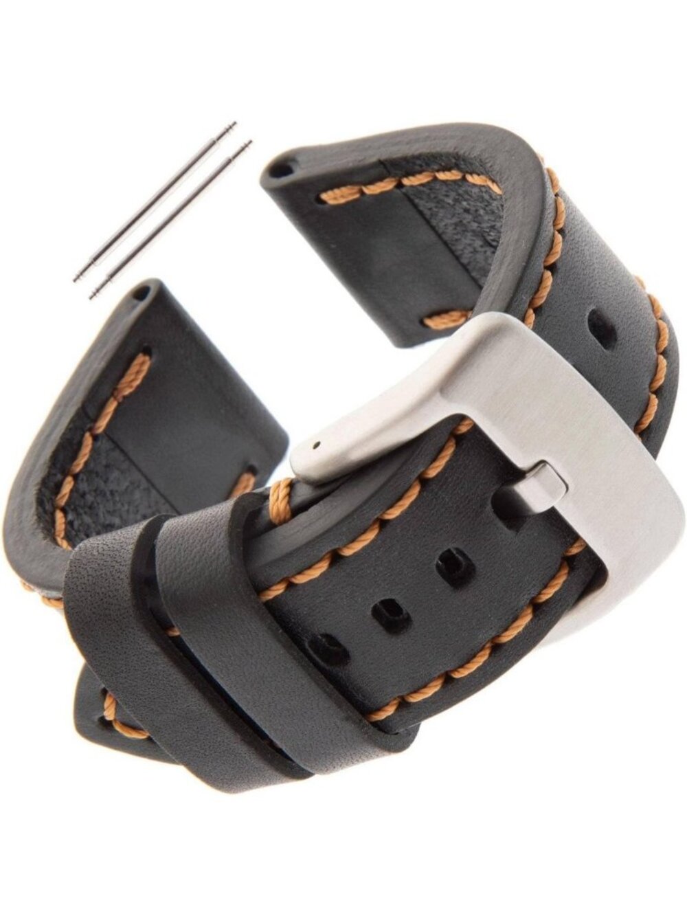 Thick Heavy Calfskin Leather Watch Strap 18-28mm for Men, Sport Style TS62